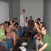 At Brian's farewell party, we all bid him well wishes, especially me, as you can clearly tell.  Right now, Brian is on a plane to Japan where he will live in a tiny apartment with doors too short for him. We love you Brian!